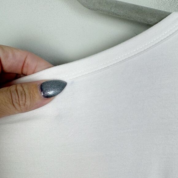 LOVERS & FRIENDS | REVOLVE White Short Sleeve Wrap Tie Dress Women’s Size Medium - Picture 7 of 8